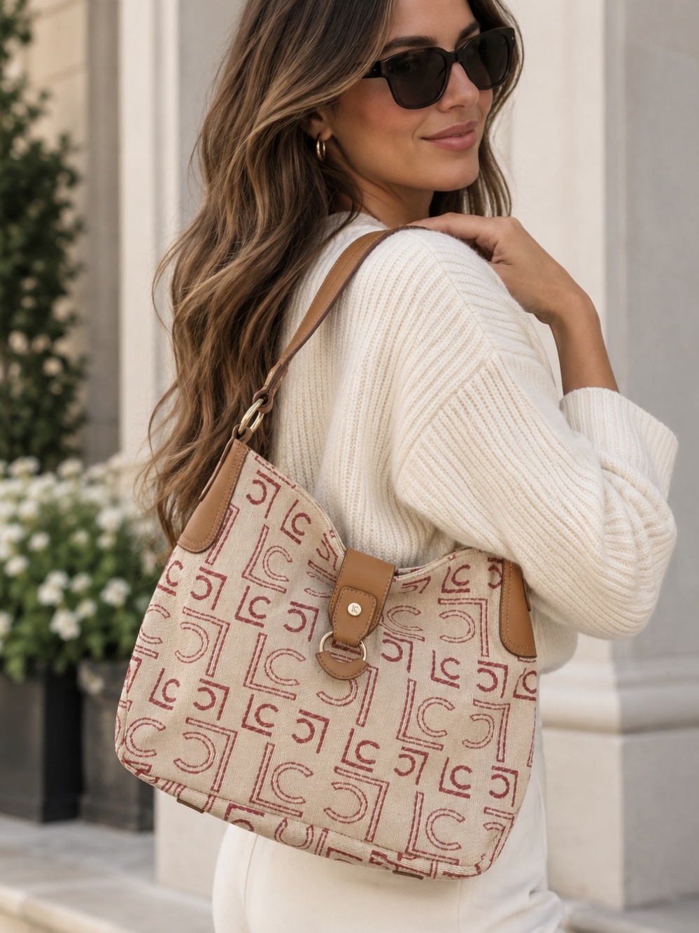 Liz Claiborne Monogram Tote Bag